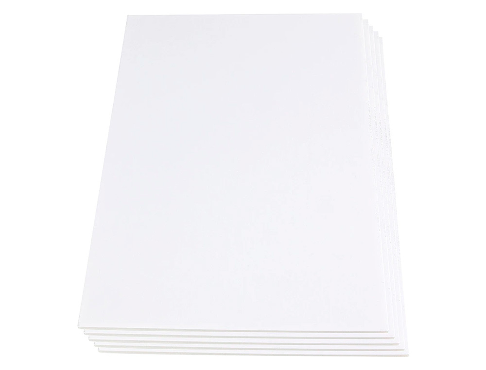 CARTON PLUME LIDERPAPEL DOUBLE-FACE 100X140CM EPAISSEUR 10MM COLORIS BLANC