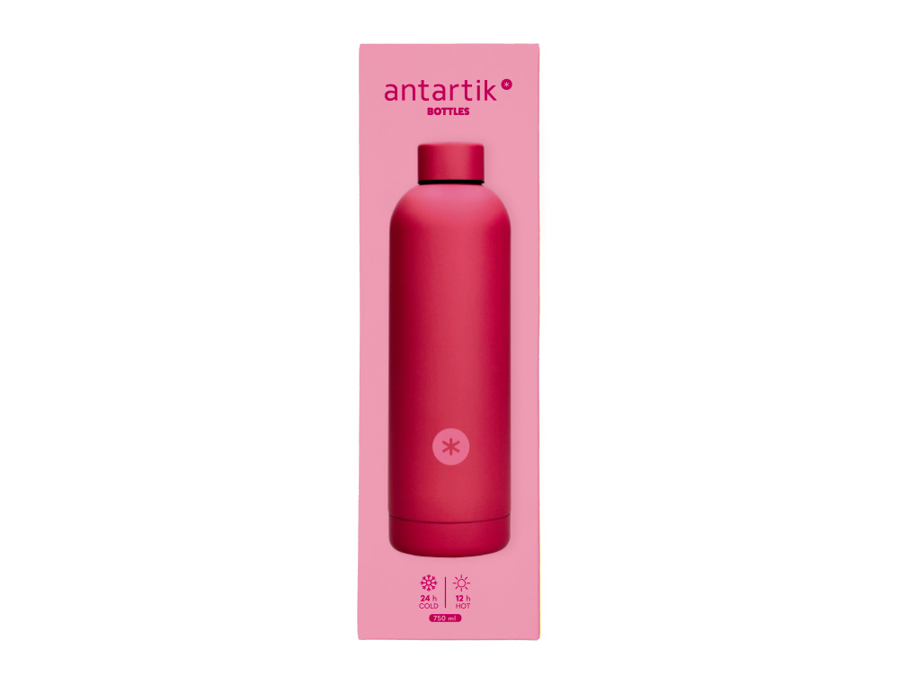 BOUTEILLE ISOTHERME ANTARTIK ACIER INOXYDABLE SANS BPA 750ML COLORIS FUCHSIA