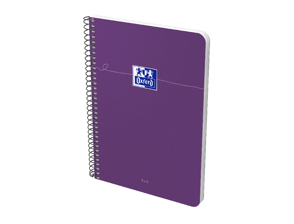 CAHIER OXFORD SMART SPIRALE 4 TROUS 230X297MM 160 PAGES OPTIK PAPER 5X5 COLORIS PASTEL ASSORTIS LOT 20 UNITES