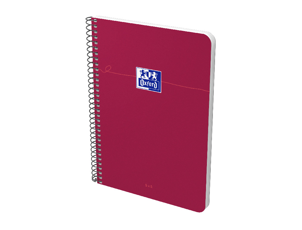 CAHIER OXFORD SMART SPIRALE 4 TROUS 230X297MM 160 PAGES OPTIK PAPER 5X5 COLORIS PASTEL ASSORTIS LOT 20 UNITES