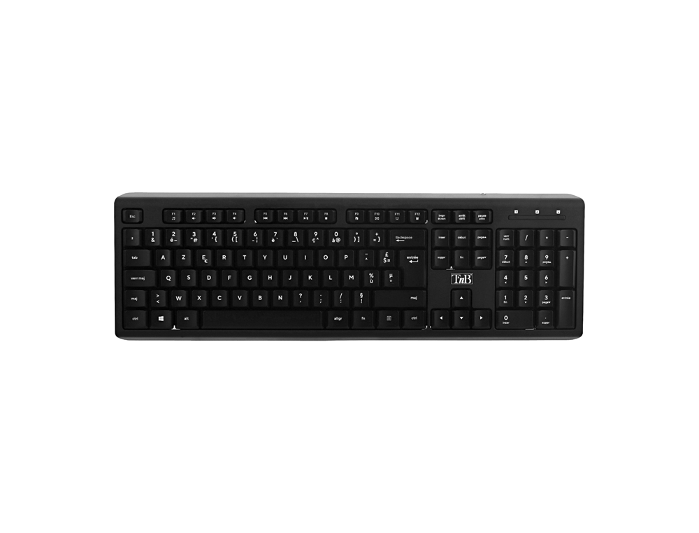 CLAVIER SANS FIL T'NB SILENT ULTRA SILENCIEUX AZERTY COLORIS NOIR