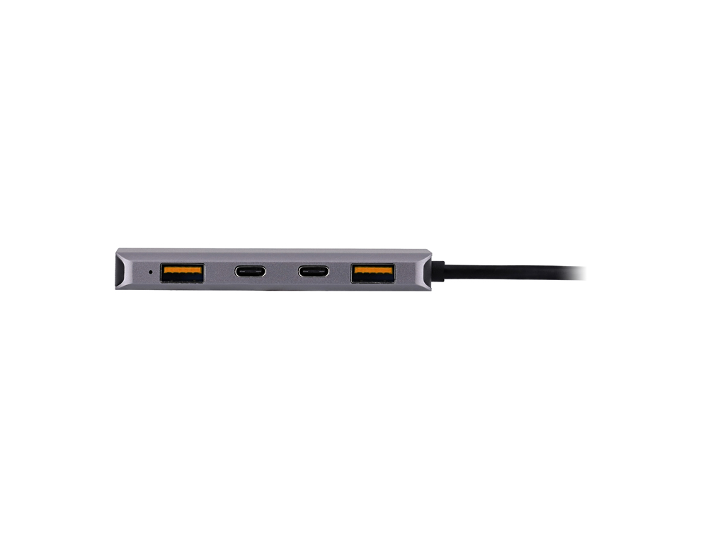 HUB T'NB ICLICK 5 EN 1 2 USB-C 2 USB-A 1 USB-C POWER   DELIVERY 100W COLORIS         ALUMINIUM