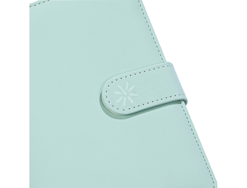 BUDGET PLANNER VIQUEL A5 PU 190X130X30MM FERMETURE        AIMANTEE COLORIS ASSORTIS     ALEATOIRE PARME OU TURQUOISE
