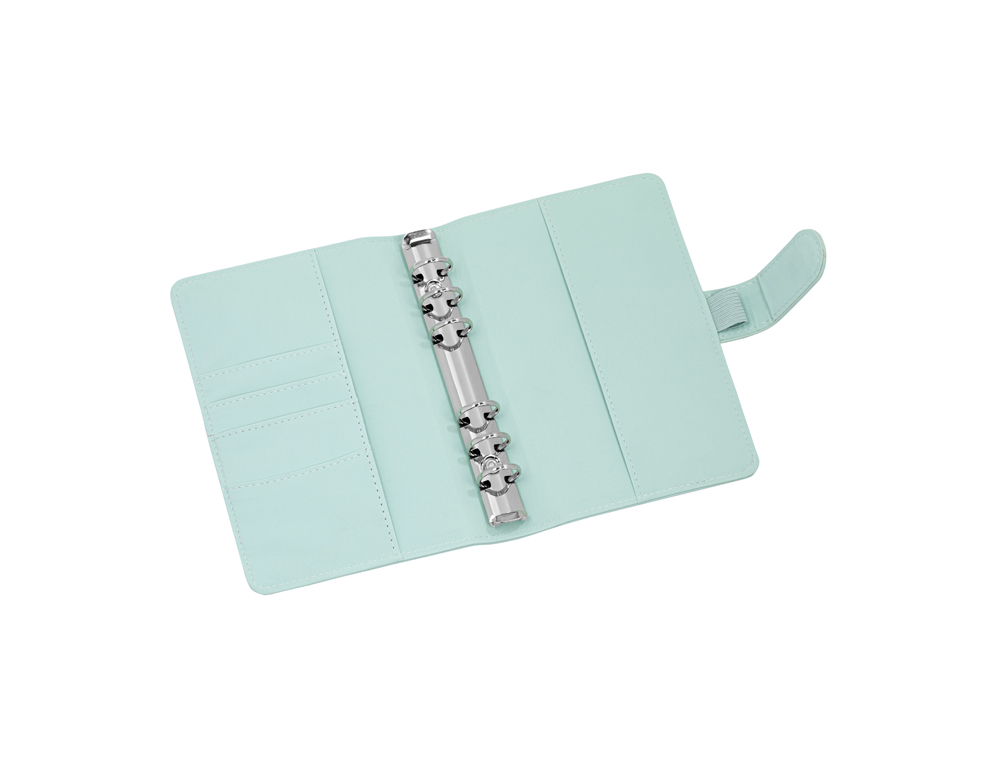 BUDGET PLANNER VIQUEL A5 PU 190X130X30MM FERMETURE        AIMANTEE COLORIS ASSORTIS     ALEATOIRE PARME OU TURQUOISE