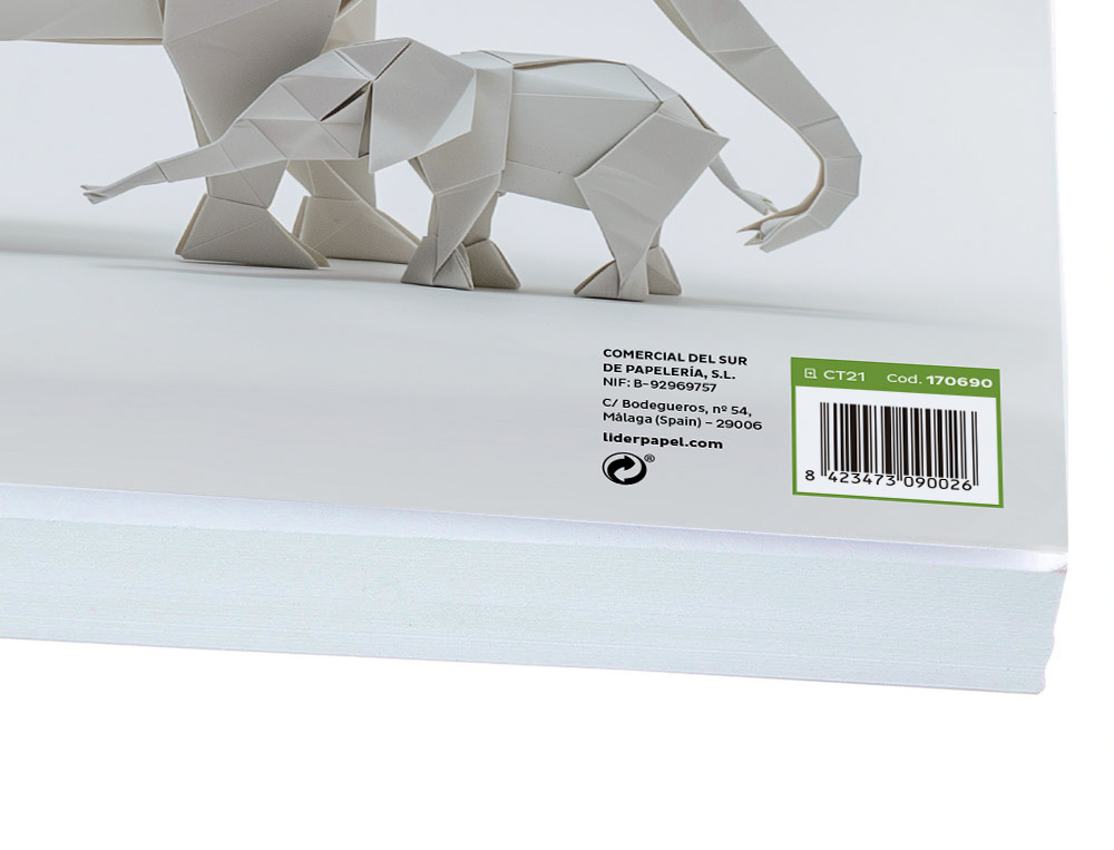 PAPIER CARTONNE LIDERPAPEL A4 240GR COLORIS BLANC PAQUET 100 FEUILLES