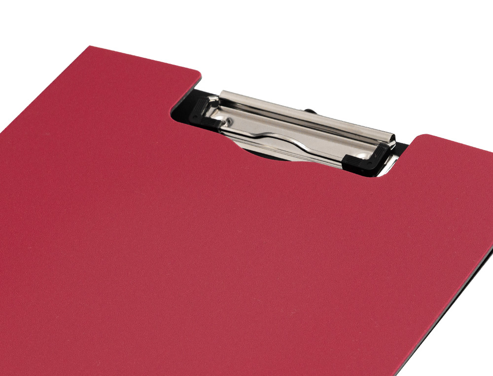 PORTE-BLOC Q-CONNECT MINICLIP SUPERIEUR DIN A4 PLASTIQUE    50% RECYCLE EPAISSEUR 2,1MM   COLORIS ROUGE