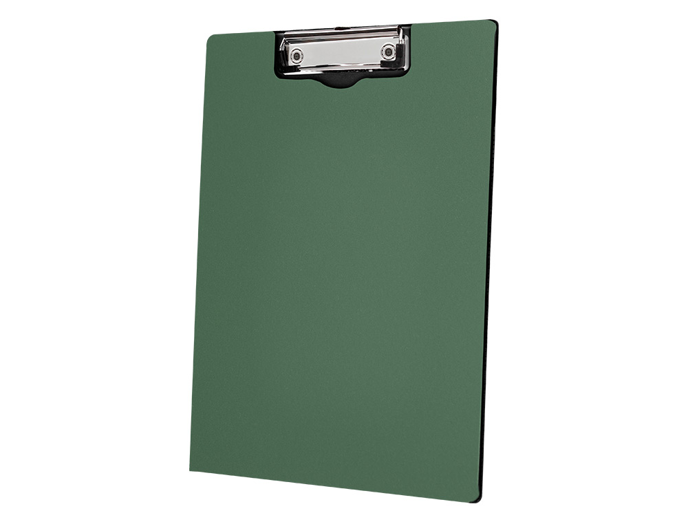 PORTE-BLOC Q-CONNECT MINICLIP SUPERIEUR DIN A4 PLASTIQUE    50% RECYCLE EPAISSEUR 2,1MM   COLORIS VERT OLIVE