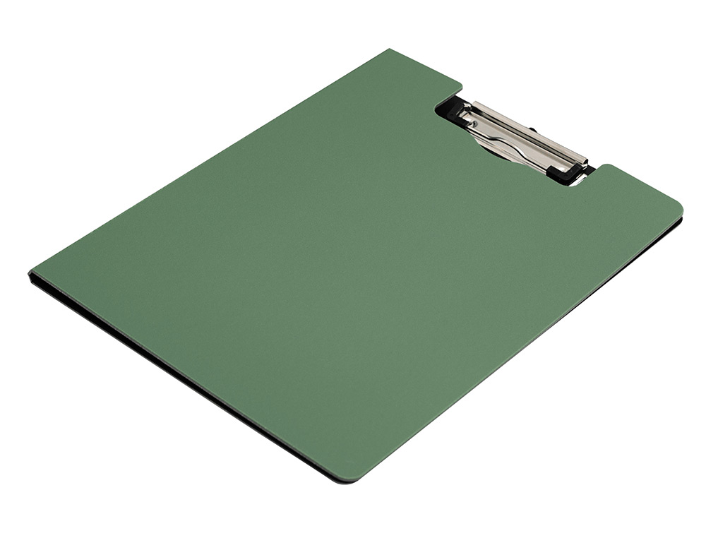 PORTE-BLOC Q-CONNECT MINICLIP SUPERIEUR DIN A4 PLASTIQUE    50% RECYCLE EPAISSEUR 2,1MM   COLORIS VERT OLIVE