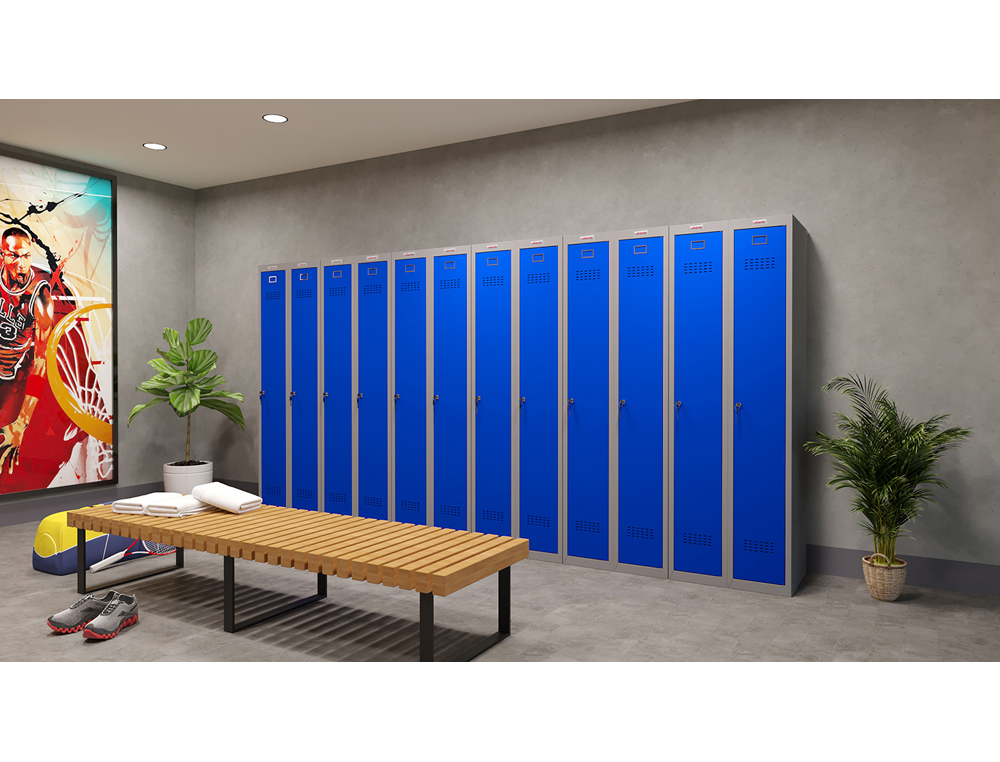 CASIER PERSONNEL PHOENIX SERIE PL PL1130GBK SERRURE A  CLE COLORIS BLEU