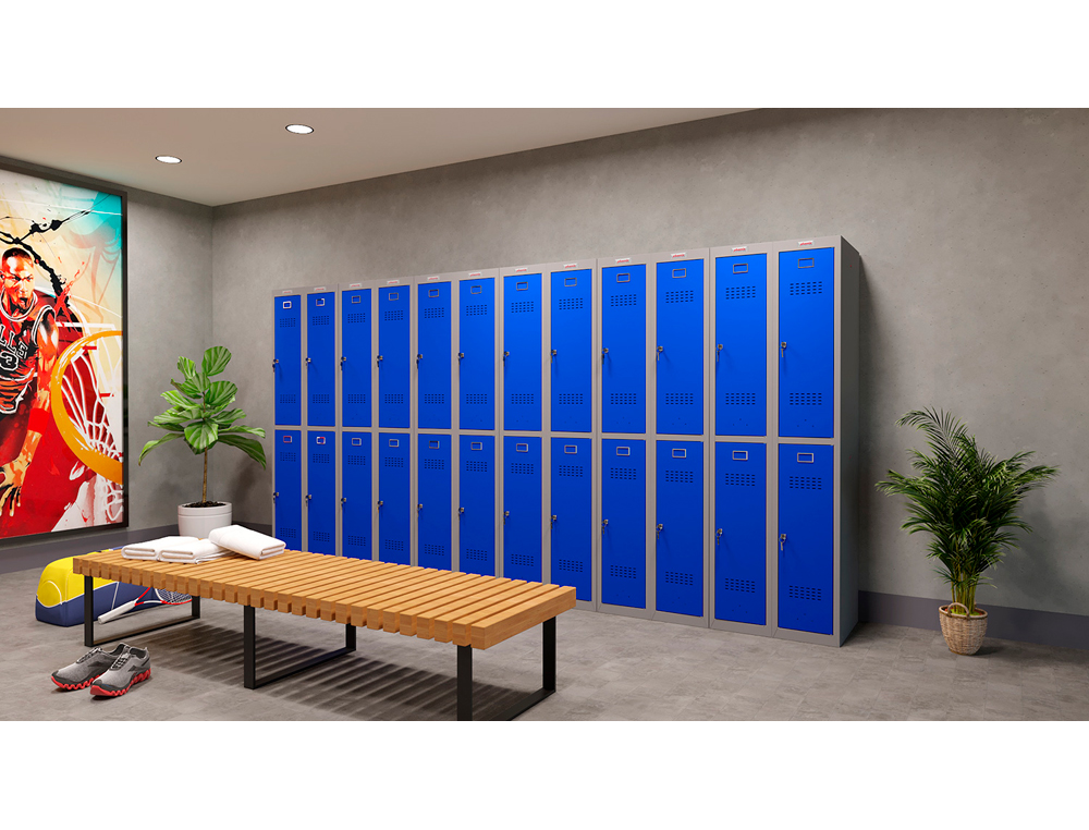CASIER PERSONNEL PHOENIX SERIE PL PL1230GBK SERRURE A  CLE COLORIS BLEU