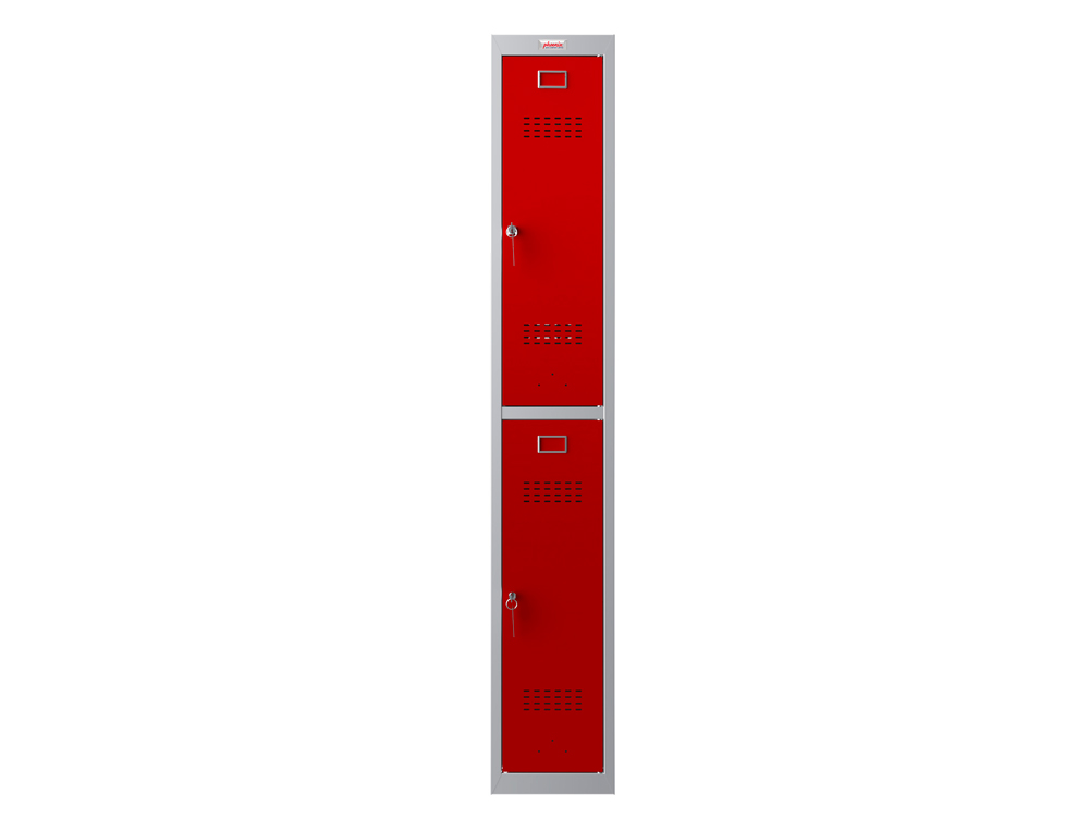 CASIER PERSONNEL PHOENIX SERIE PL PL1230GRK SERRURE A CLE COLORIS ROUGE