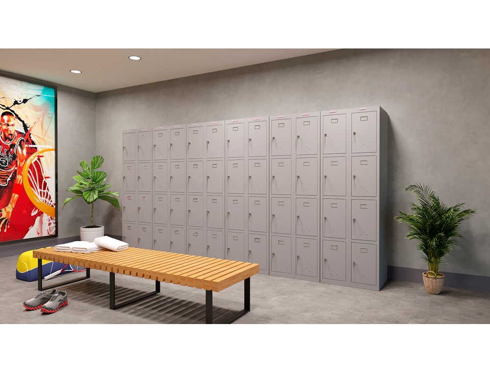 CASIER PERSONNEL PHOENIX SERIE PL PL1430GRK SERRURE A CLE COLORIS GRIS