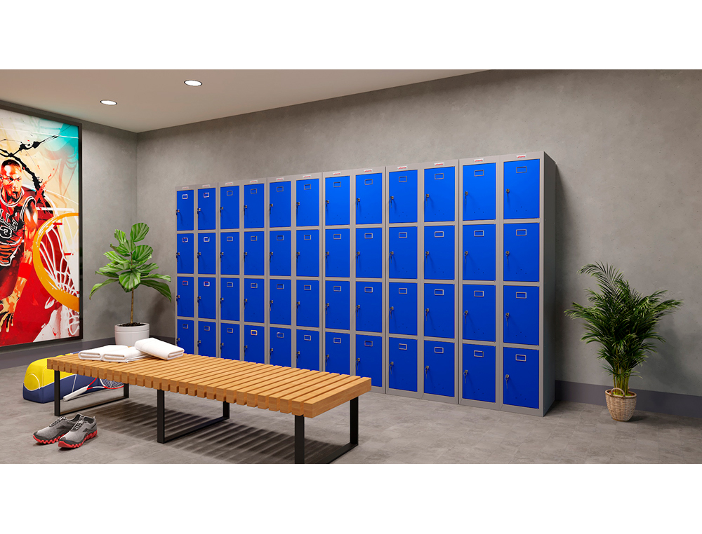 CASIER PERSONNEL PHOENIX SERIE PL PL1430GBK SERRURE A CLE COLORIS BLEU