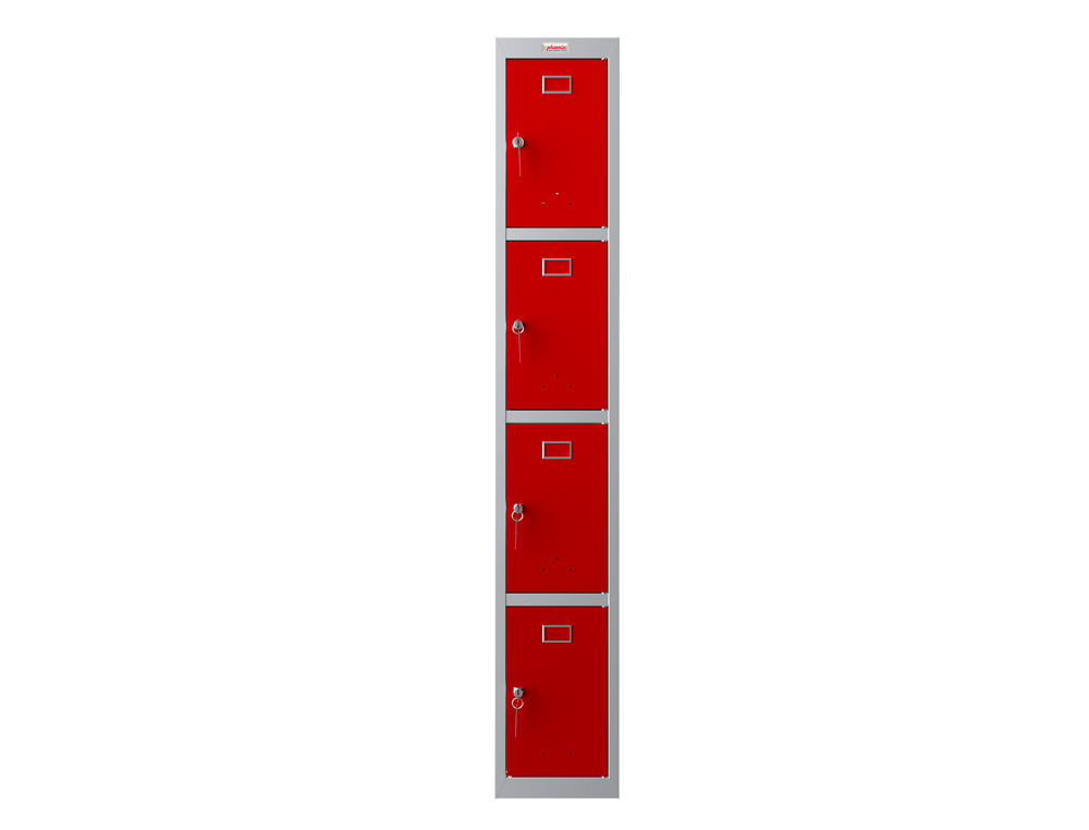 CASIER PERSONNEL PHOENIX SERIE PL PL1430GRK SERRURE A  CLE COLORIS ROUGE