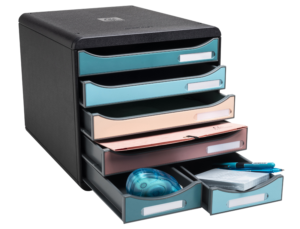 MODULE CLASSEMENT EXACOMPTA BIG BOX MAXI SKANDI 6 TIROIRS COLORIS ASSORTIS