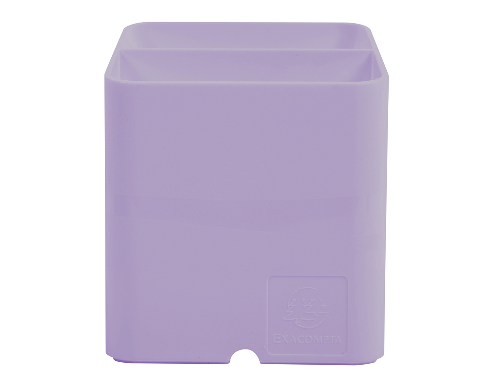 POT A CRAYONS EXACOMPTA PEN-CUBE AQUAREL 2 COMPARTIMENTS COLORIS MAUVE