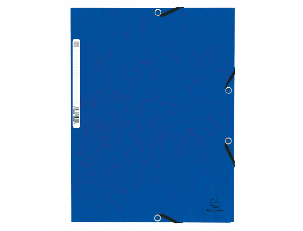 CHEMISE EXACOMPTA 3 RABATS CARTE LUSTREE 355GR A4        FERMETURE ELASTIQUE ETIQUETTE COLORIS ASSORTIS LOT 10