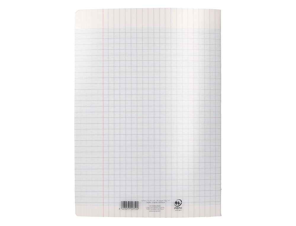 CAHIER PIQURE LIDERPAPEL COUVERTURE PP 240X320MM 48P SEYES INCOLORE