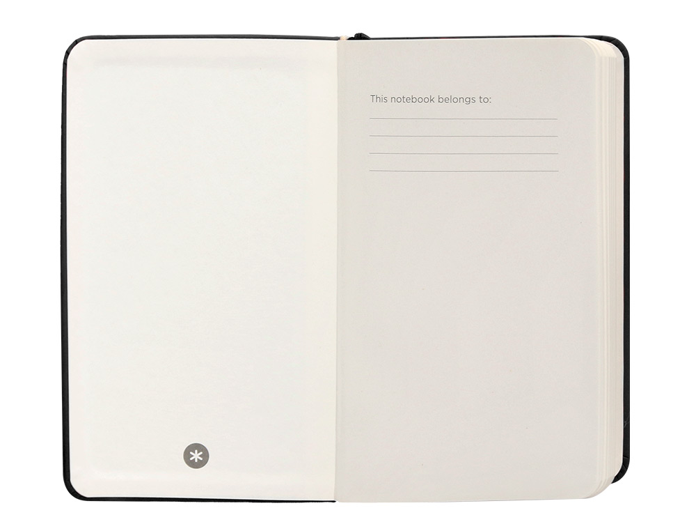 CARNET A6 ANTARTIK NOTES LIGNECOUVERTURE RIGIDE FERMETURE ELASTIQUE 100 PAGES 80GR COLORIS NOIR