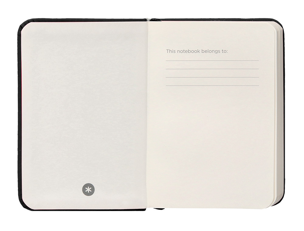CARNET A7 ANTARTIK NOTES PAPIER UNI IVOIRE COUVERTURE RIGIDE FERMETURE ELASTIQUE 160PAGES 80GR COLORIS NOIR