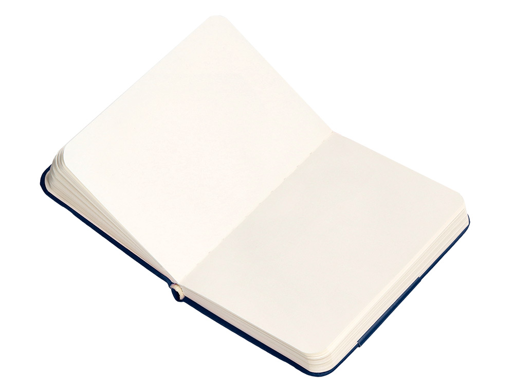 CARNET A7 ANTARTIK NOTES PAPIER UNI IVOIRE COUVERTURE  RIGIDE FERMETURE ELASTIQUE 80 PAGES 80GR COLORIS BLEU MARINE
