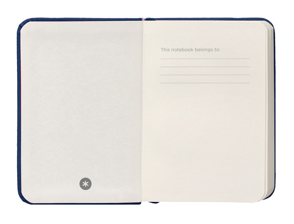 CARNET A7 ANTARTIK NOTES PAPIER UNI IVOIRE COUVERTURE  RIGIDE FERMETURE ELASTIQUE 80 PAGES 80GR COLORIS BLEU MARINE