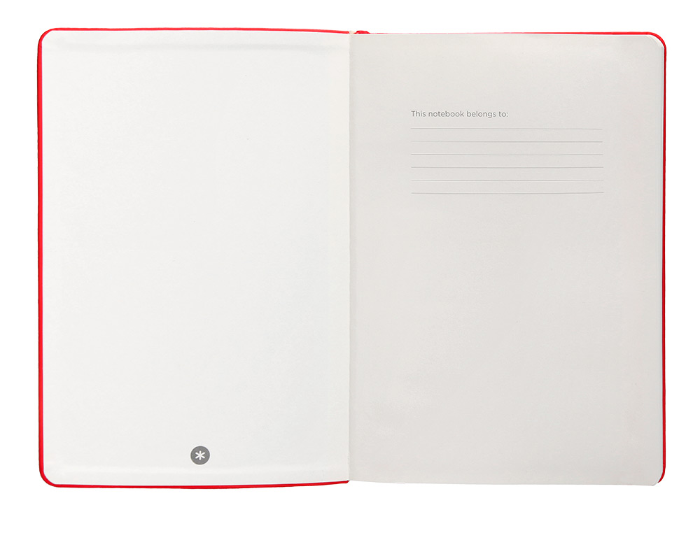 CARNET FERMETURE ELASTIQUE ANTARTIK NOTES COUVERTURE     RIGIDE A5 LIGNE 100 FEUILLES  80GR FSC COLORIS ROUGE