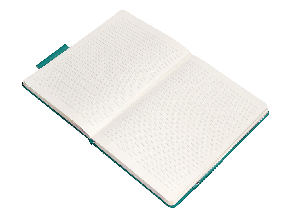 CARNET FERMETURE ELASTIQUE ANTARTIK NOTES COUVERTURE     RIGIDE A5 LIGNE 100 FEUILLES  80GR FSC COLORIS VERT PAON