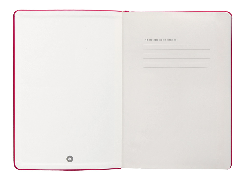 CARNET FERMETURE ELASTIQUE ANTARTIK NOTES COUVERTURE     RIGIDE A5 LIGNE 100 FEUILLES  80GR FSC COLORIS FRAMBOISE