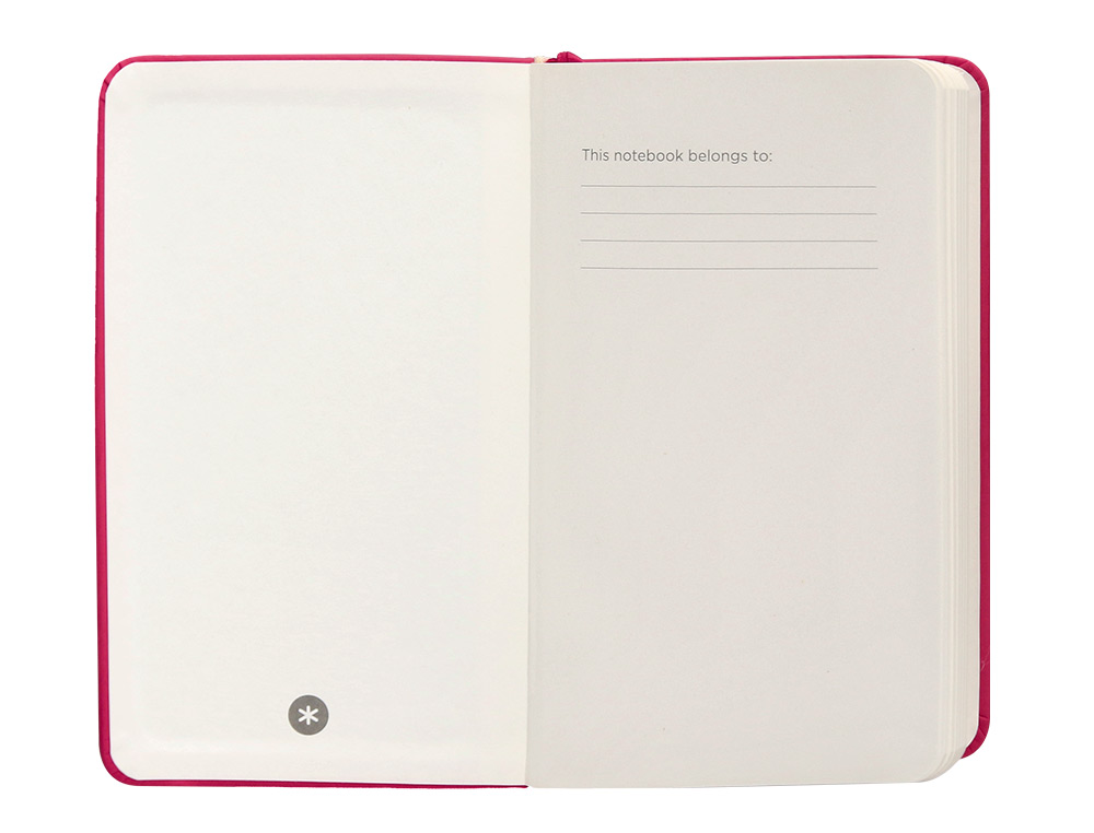 CARNET FERMETURE ELASTIQUE ANTARTIK NOTES COUVERTURE     RIGIDE A6 LIGNE 100 FEUILLES  80GR FSC COLORIS FRAMBOISE