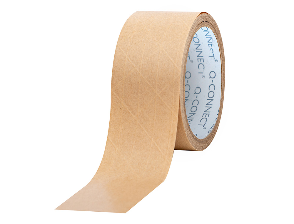 RUBAN ADHESIF Q-CONNECT POUR EMBALLAGE KRAFT RENFORCE 50MX50MM
