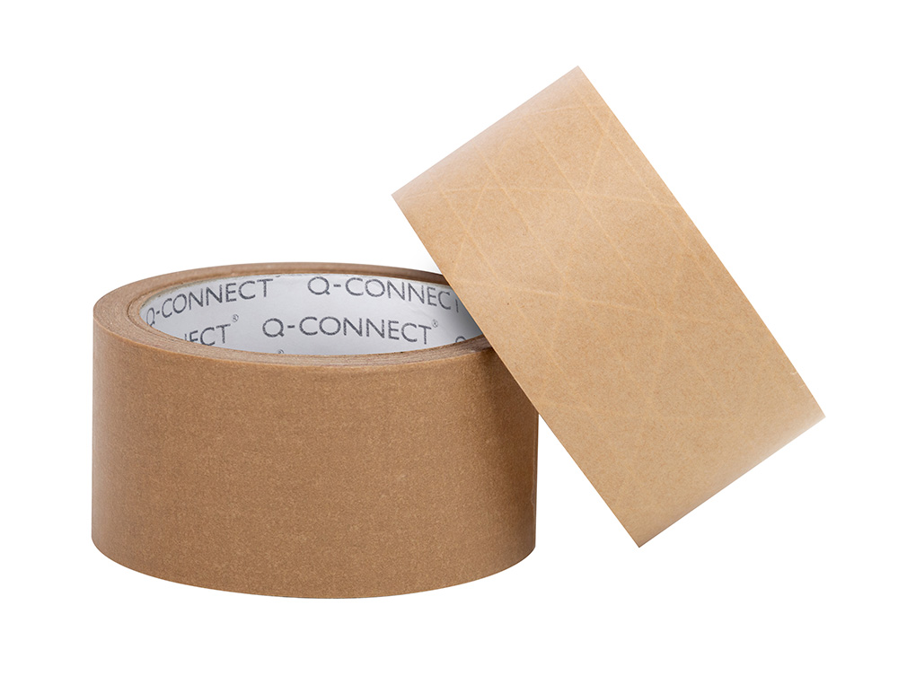 RUBAN ADHESIF Q-CONNECT POUR EMBALLAGE KRAFT RENFORCE 50MX50MM
