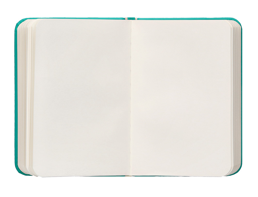 CARNET A7 ANTARTIK NOTES PAPIER UNI IVOIRE COUVERTURE RIGIDE FERMETURE ELASTIQUE 160PAGES 80GR COLORIS VERT MENTHE