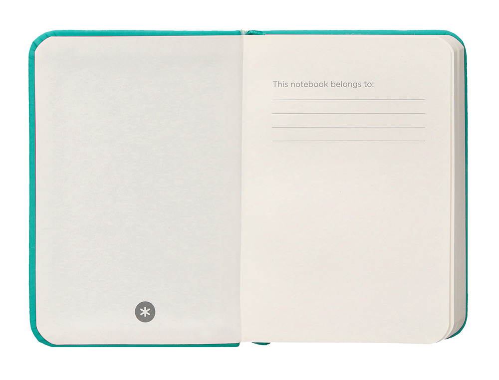 CARNET A7 ANTARTIK NOTES PAPIER UNI IVOIRE COUVERTURE RIGIDE FERMETURE ELASTIQUE 160PAGES 80GR COLORIS VERT MENTHE