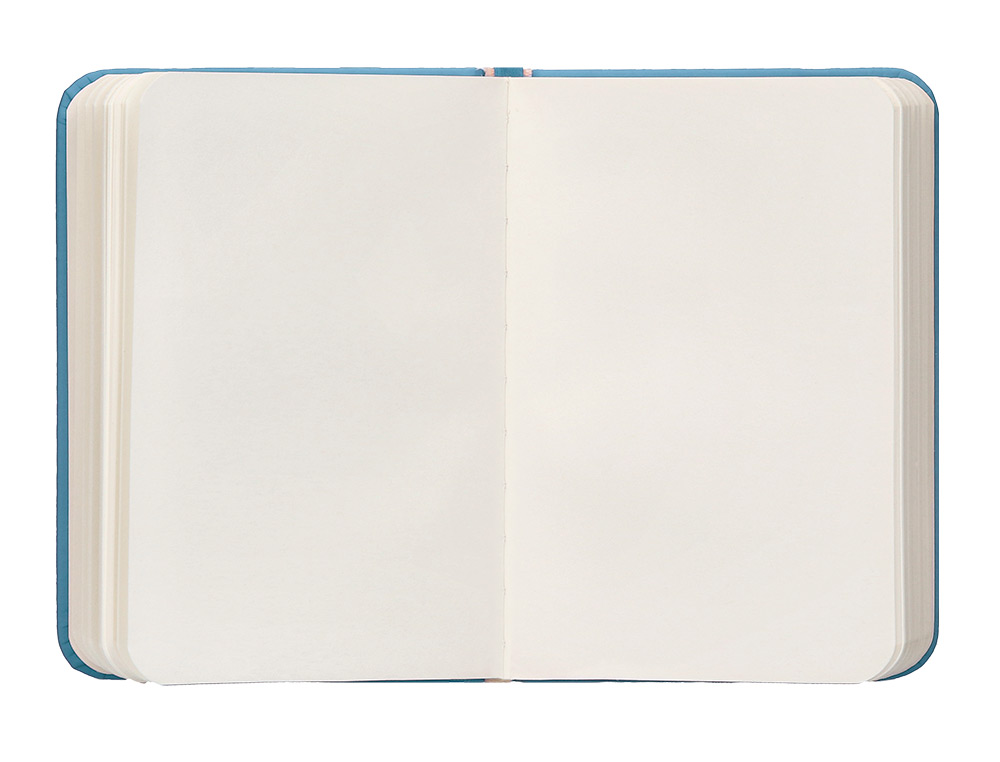 CARNET FERMETURE ELASTIQUE ANTARTIK NOTES COUVERTURE RIGIDE A7 PAPIER UNI IVOIRE 80FEUILLES 80GR FSC BLEU CIEL