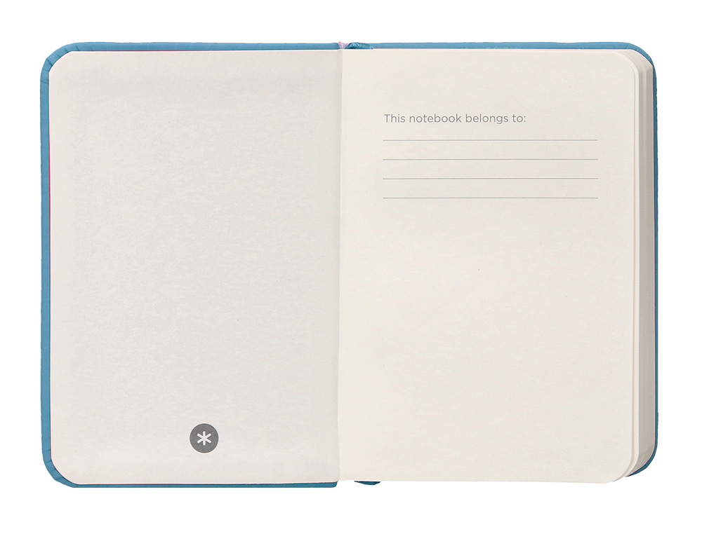 CARNET FERMETURE ELASTIQUE ANTARTIK NOTES COUVERTURE RIGIDE A7 PAPIER UNI IVOIRE 80FEUILLES 80GR FSC BLEU CIEL