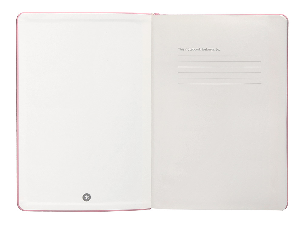 CARNET FERMETURE ELASTIQUE ANTARTIK NOTES COUVERTURE     RIGIDE A5 LIGNE 100 FEUILLES  80GR FSC COLORIS ROSE PASTEL