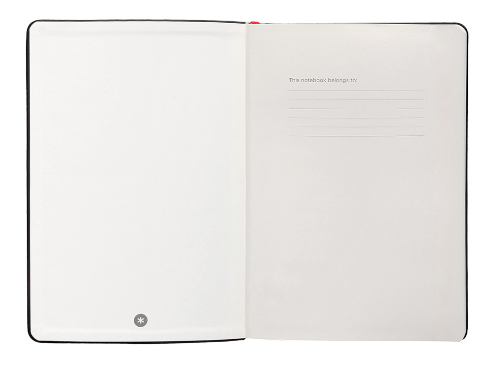 CARNET FERMETURE ELASTIQUE ROUGE ANTARTIK NOTES          COUVERTURE RIGIDE A5 LIGNE 100FEUILLES 80GR FSC COLORIS NOIR