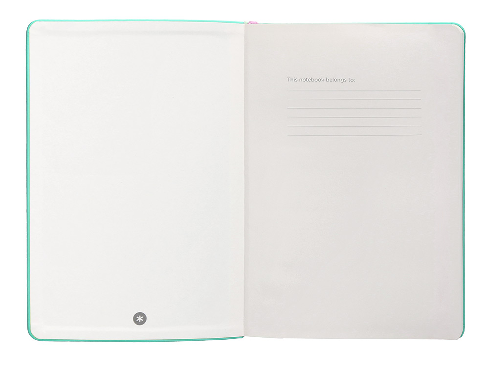 CARNET FERMETURE ELASTIQUE ROSE ANTARTIK NOTES COUVERTURE RIGIDE A5 PAPIER UNI IVOIRE 100 FEUILLES 80GR FSC TURQUOISE
