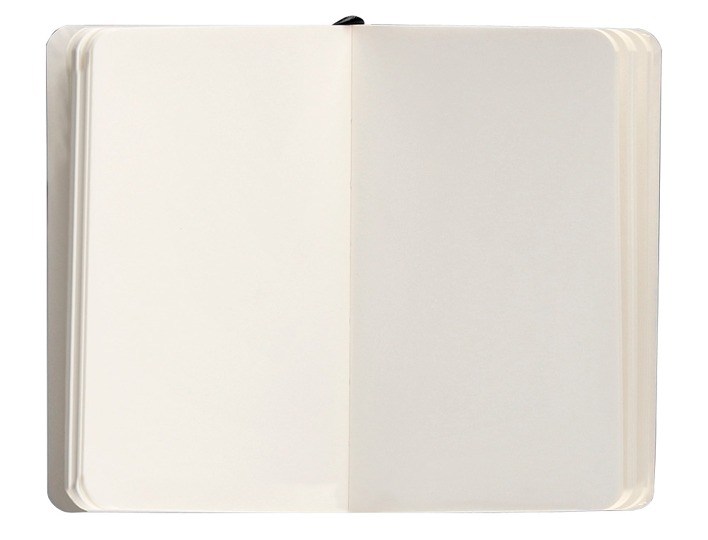 CARNET A6 ANTARTIK NOTES PAPIER UNI IVOIRE COUVERTURE SOUPLE FERMETURE ELASTIQUE 100PAGES 80GR COLORIS NOIR