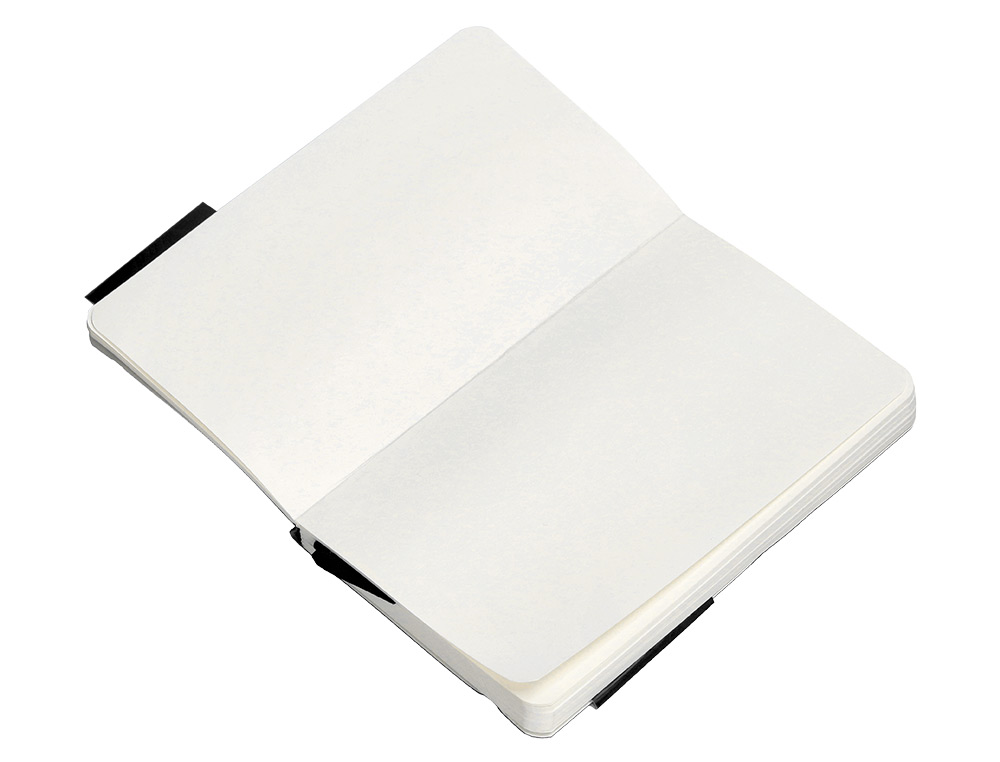 CARNET A6 ANTARTIK NOTES PAPIER UNI IVOIRE COUVERTURE SOUPLE FERMETURE ELASTIQUE 100PAGES 80GR COLORIS NOIR