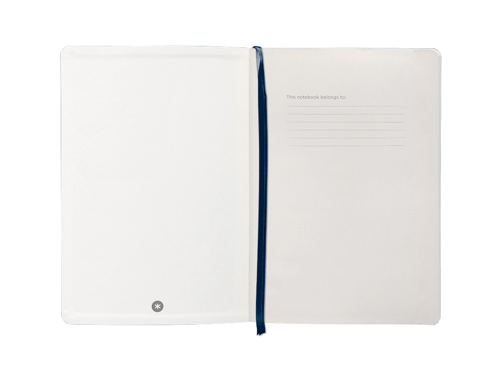 CARNET FERMETURE ELASTIQUE ANTARTIK NOTES COUVERTURE SOUPLE A5 LIGNE 100 FEUILLES 80GR FSC COLORIS BLEU MARINE