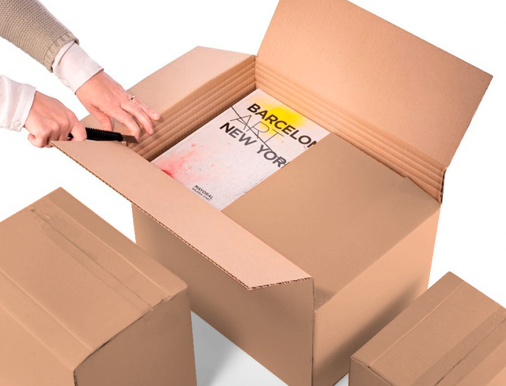CAISSE AMERICAINE Q-CONNECT ULTRA-RESISTANTE REGLABLE EN  HAUTEUR DOUBLE CANNELURE 7MM  350X325X280MM COLORIS KRAFT