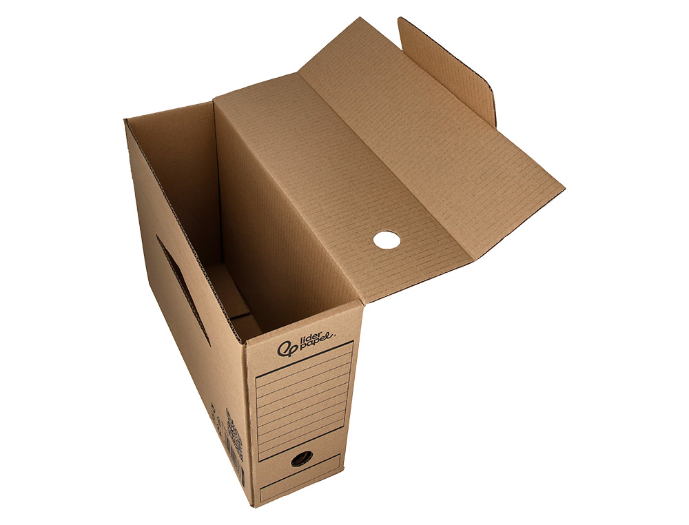 BOITE A ARCHIVES LIDERPAPEL CARTON RECYCLE 325G/M2 DOS 116MM KRAFT 388X116X275MM