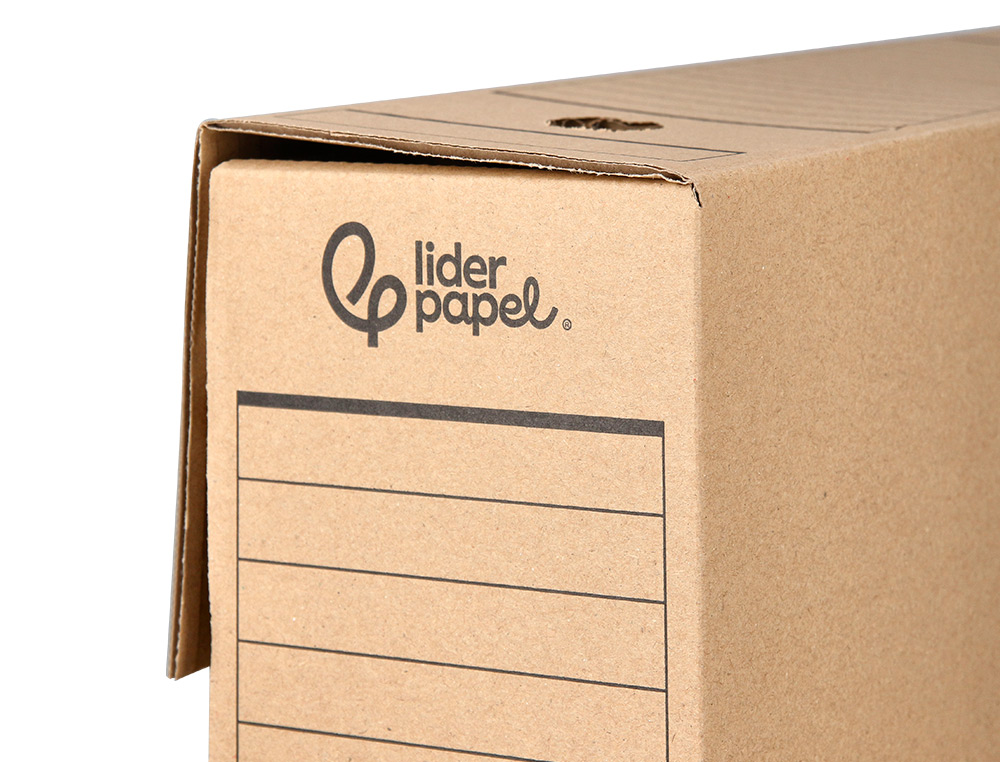 BOITE A ARCHIVES LIDERPAPEL CARTON RECYCLE 325G/M2 DOS 116MM KRAFT 388X116X275MM