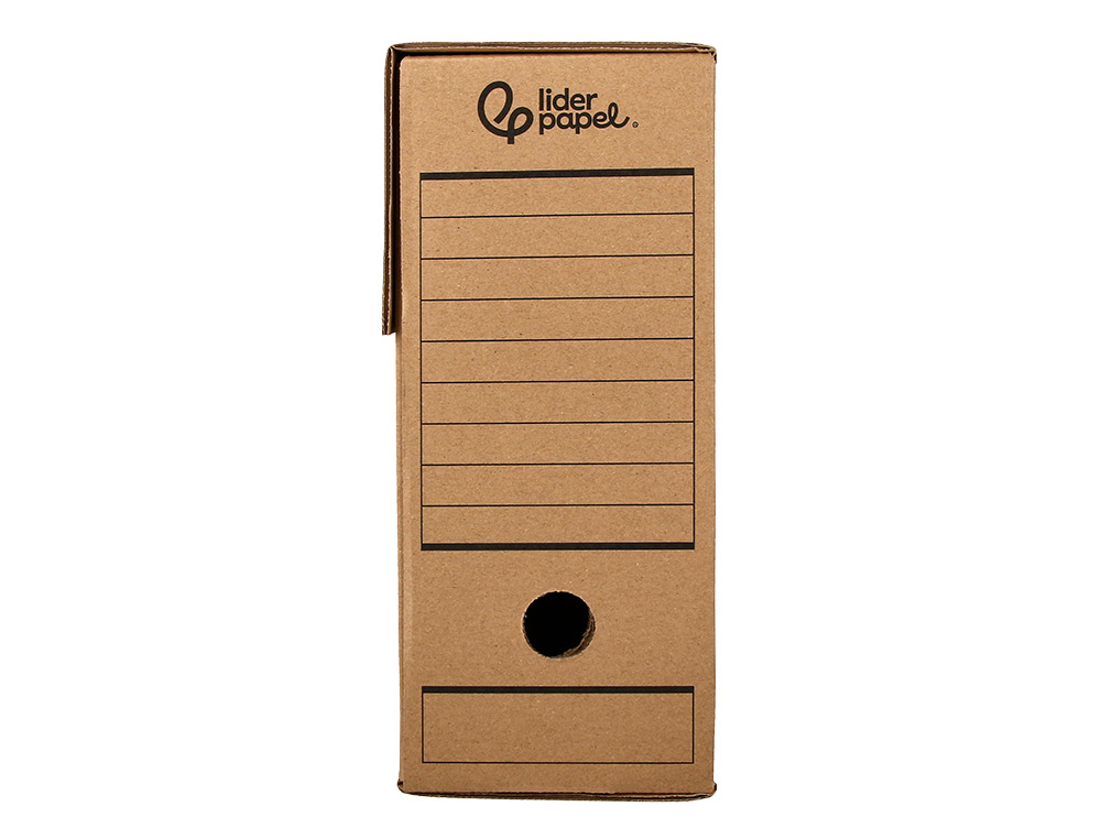 BOITE A ARCHIVES LIDERPAPEL CARTON RECYCLE 325G/M2 DOS 116MM KRAFT 388X116X275MM