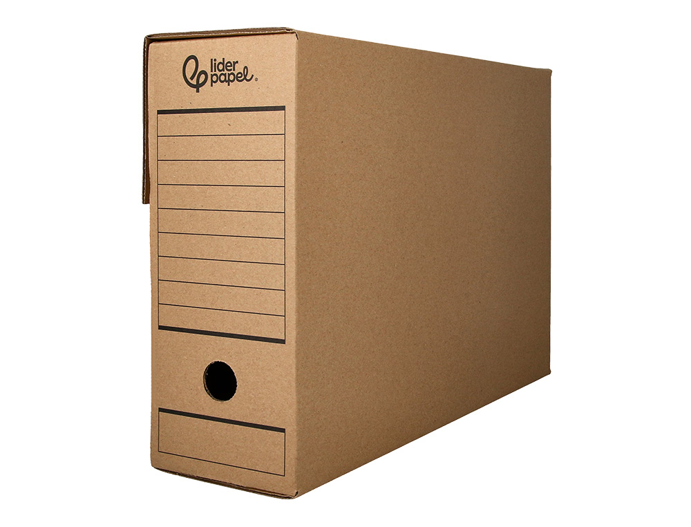 BOITE A ARCHIVES LIDERPAPEL CARTON RECYCLE 325G/M2 DOS 116MM KRAFT 388X116X275MM