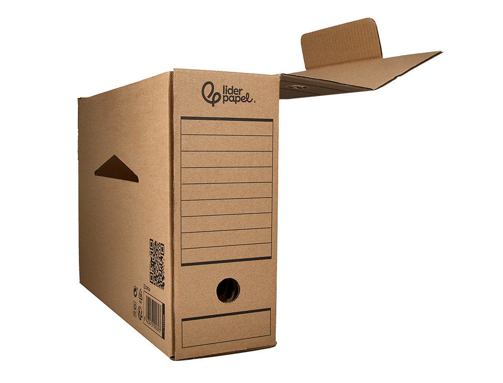 BOITE A ARCHIVES LIDERPAPEL CARTON RECYCLE 325G/M2 DOS 116MM KRAFT 388X116X275MM