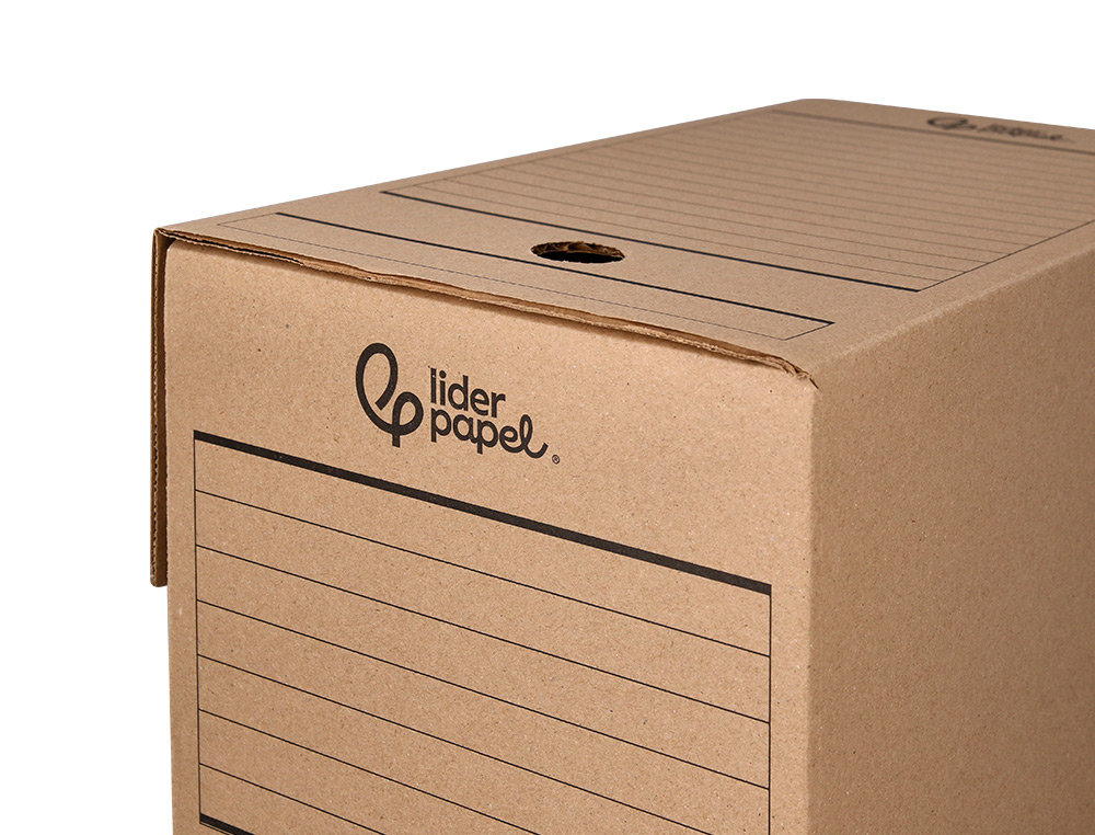 BOITE A ARCHIVES LIDERPAPEL CARTON RECYCLE 400G/M2 DOS 200MM KRAFT 367X200X251MM