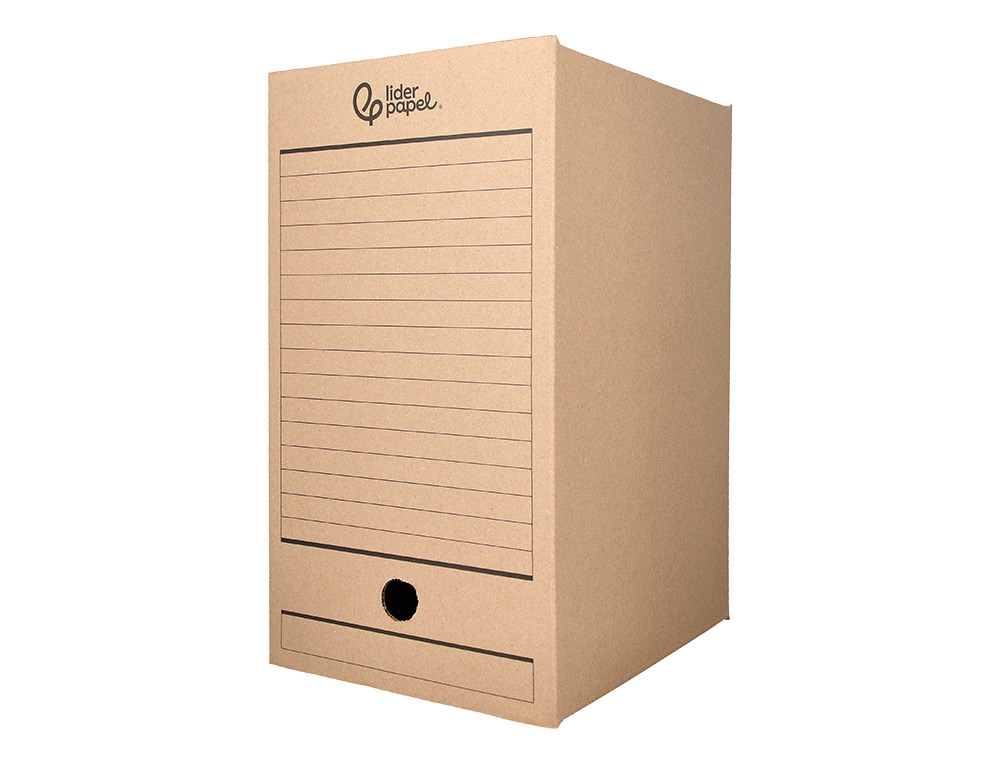 BOITE A ARCHIVES LIDERPAPEL CARTON RECYCLE 400G/M2 DOS 200MM KRAFT 367X200X251MM